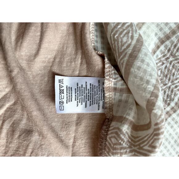 Women's Tan Striped Anthropologie Postmark Blouse L - Picture 7 of 7